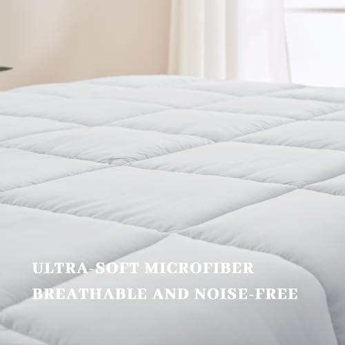 SunStyle Home Queen Comforter - Ivory Down Alternative Bedding Comforters Queen Size, All Season Duvet Insert, Lightweight Bed Comforter Soft Full Queen Size(90"x90"), Only Comforter