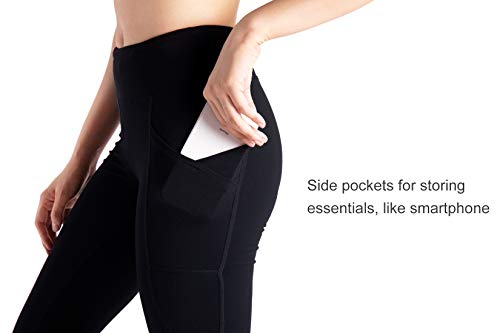 Yogipace,Side Pockets,Tall Women's Yoga Workout Leggings Extra Long Active Pants,31",Black,Size XL