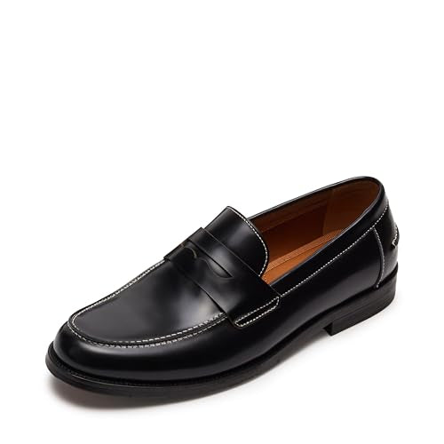 Steve Madden Men's Natan Penny Moc, Brown/WHT, 12