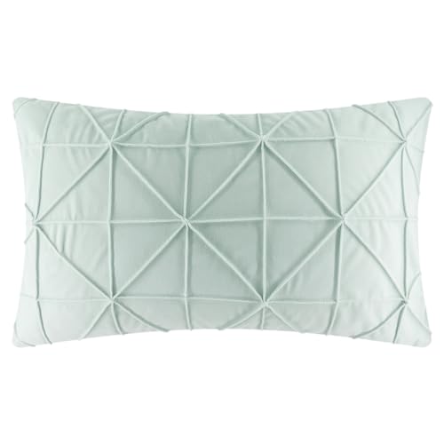 JWH Velvet Throw Pillow Cover Decorative Geometric Pillow Case Soft Pillowcase Plush Cushion for Bed Couch Bedroom Car Light Gray 14x24 Inch