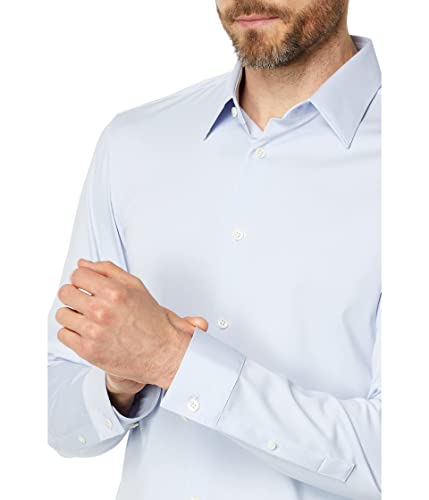Theory Men's Sylvain Structure Knit Dress Shirt, Olympic, Blue, S