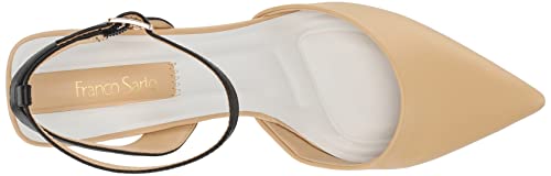 Franco Sarto Womens Naya Pointed Toe Pump Beige and Black Leather 11 M
