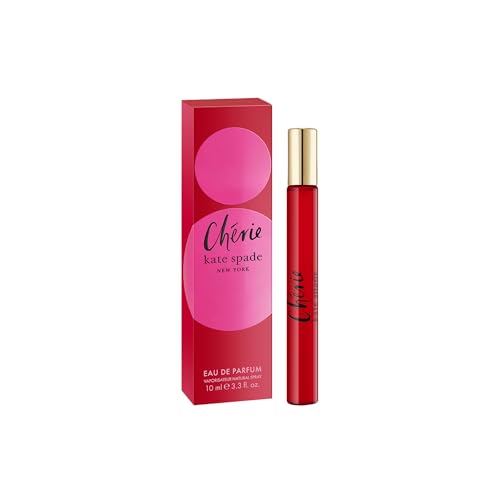 kate spade new york Cherie Eau de Parfum Purse Spray - Long Lasting Fragrance with notes of Raspberry, Sweet Pea & Jasmine - Sweet & Musky - 0.33 fl. oz.
