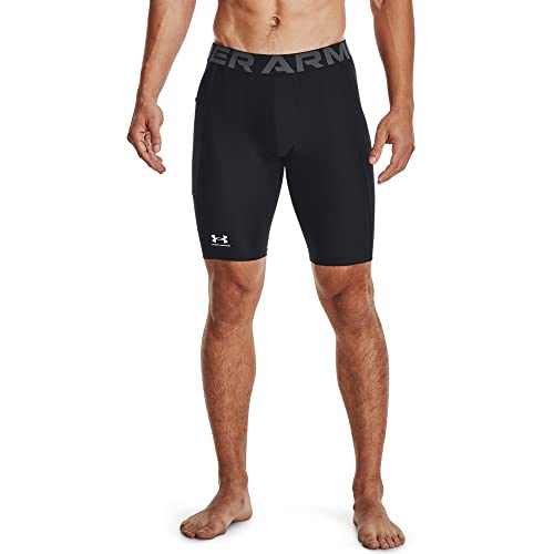 Under Armour Men's HeatGear Pocket Long Shorts , Black (001)/Pitch Gray, X-Large