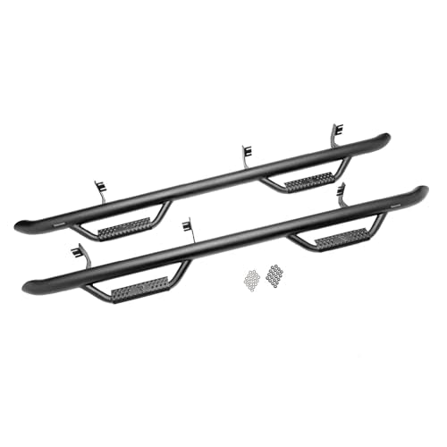 RealTruck Nerf RS Steps for RAM | Cab Length, Steel, Textured Black | 220418012 | Fits 2019-2024 RAM 2500/3500 (New Body Style) Crew Cab, SRW/DRW Gas/Diesel