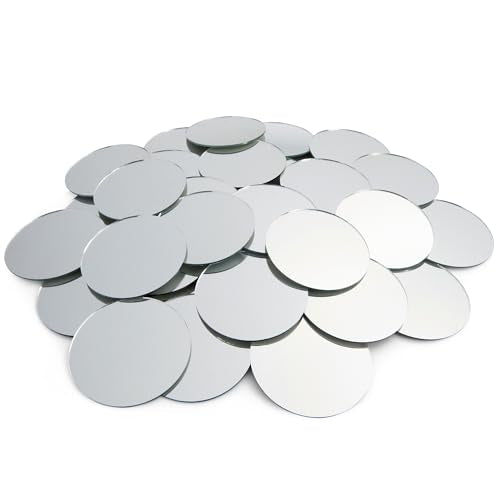 Juvale 50-Pack 3-Inch Small Round Mirrors for Crafts - Wall, Table & Art Decor Essentials