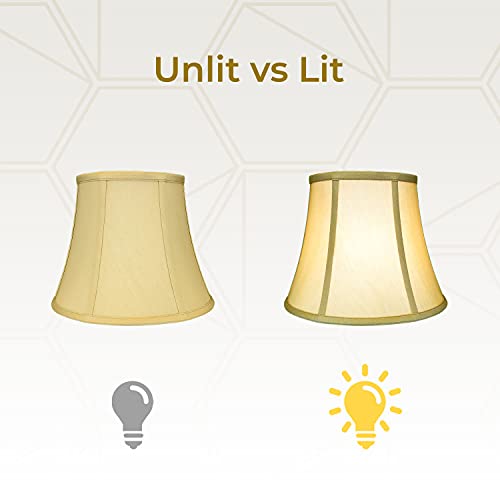 Royal Designs Modified Bell Lamp Shade, Linen Eggshell, 11 x 18 x 13.5
