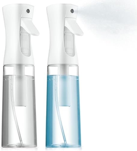 2 Pack Continuous Spray Bottle For Hair - 5 Oz Ultra Fine Mist Sprayer | Water Spray Bottle For Hair Mister Spray Bottle | Hair Spray Bottles For Hairstyling, Cleaning, Salons (2pk 5oz)