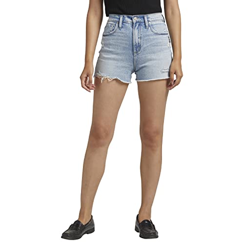 Silver Jeans Co. Women's Highly Desirable High Rise Short, Med Wash RCS271