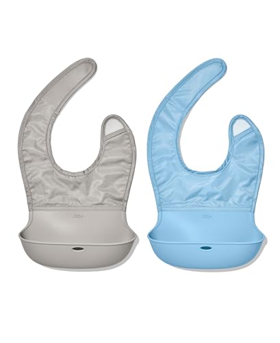 OXO Tot Roll-Up Bib - 2 Pack - Drizzle and Dusk