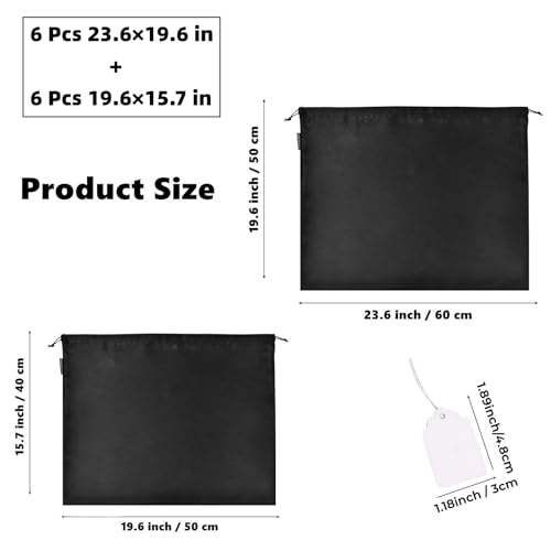 12 Pack Dust Bags for Handbags, Silk Cloth Bag With Drawstring Large Travel Storage Pouch for Handbag Purse Shoes Boots
