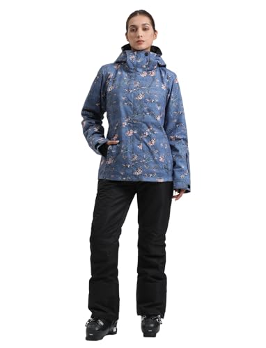 IMPHUT Women's Ski Jackets and Pants Snowboarding Snowsuit Coat Warm Hooded Waterproof Windproof Insulated Red Blue XS
