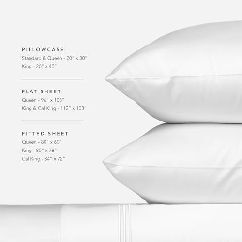 Fishers Finery 100% Egyptian Cotton Pillowcases - Breathable and Soft Hotel Quality - Luxurious 500 Thread Count Long-Staple Pure Cotton with Sateen Weave (Ivory,SQ,2Pack)