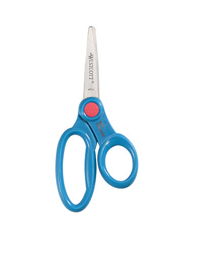 Westcott 5’’ Pointed Safety Scissors For Kids, Assorted, Pack of 12 (14872)