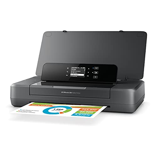 HP OfficeJet 200 Portable Printer with Wireless & Mobile Printing, Works with Alexa (CZ993A) ,Black