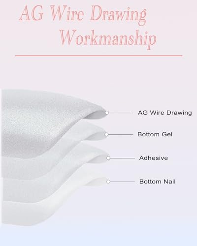 StarzeniYi French Tip Press on Nails, Almond Press on Nails Medium, Reusable Artificial Fake Nails, Full Cover False Nails for Women(Black)