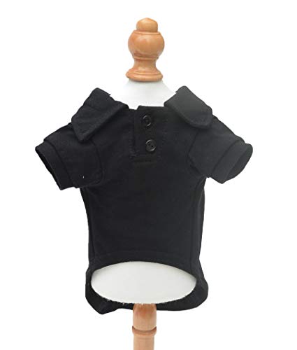 lovelonglong Basic Dog Polo Shirts Premium Cotton, Polo T-Shirts for Large Medium Small Dogs with a Two-Button Collar Blank Color Yellow XXL