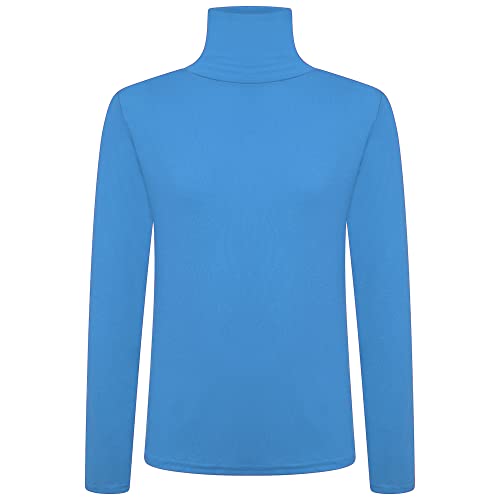 Loxdonz Girls Long Sleeve Turtleneck Tee Shirt Kids Casual High Neck Tops T-Shirts | Youth Size 3-14 (as1, Age, 13_Years, Purple, 13 Years)
