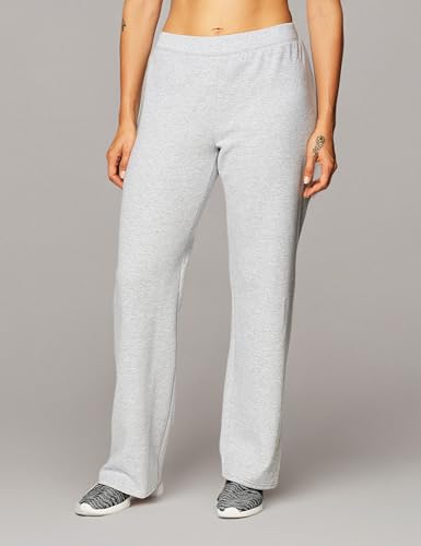 Hanes Women's EcoSmart Open Bottom Leg Sweatpants, Light Steel, Small