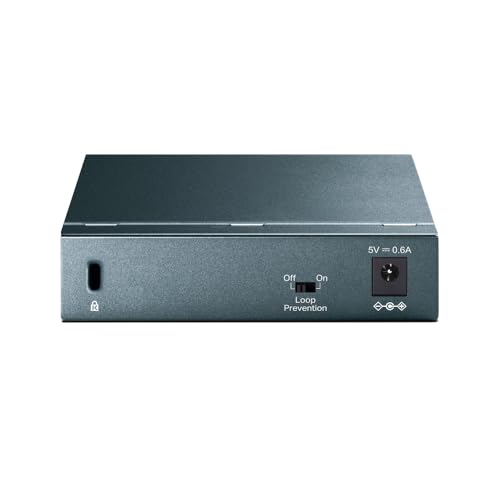 TP-Link TL-SG105, 5 Port Gigabit Unmanaged Ethernet Switch, Network Hub, Ethernet Splitter, Plug & Play, Fanless Metal Design, Shielded Ports, Traffic Optimization