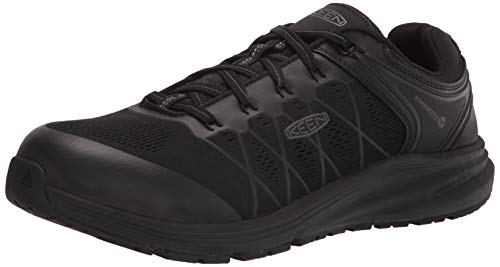 KEEN Utility Men's Vista Energy Low Height Sneakers Composite Toe Industrial Work Shoes, Vapor/Black, 11