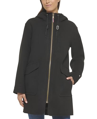 Tommy Hilfiger Women's Outerwear Wool Coat,BLACK,XXS