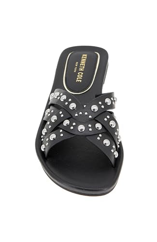 Kenneth Cole Women's Women's JULA Stud Flat Sandal, EGRET, 10