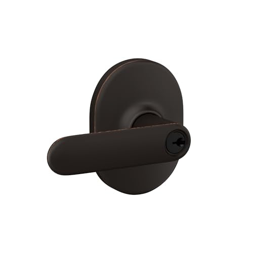 Schlage F170DAV622RMN Davlin Lever with Remsen Trim One Sided Non-Turning Dummy Door Handle, Matte Black