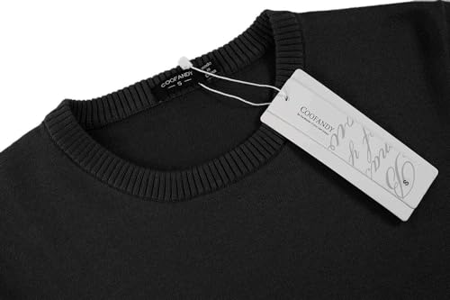 COOFANDY Men's Crew Neck Sweater Slim Fit Lightweight Sweatshirts Knitted Pullover for Casual Or Dressy Wear Yellow