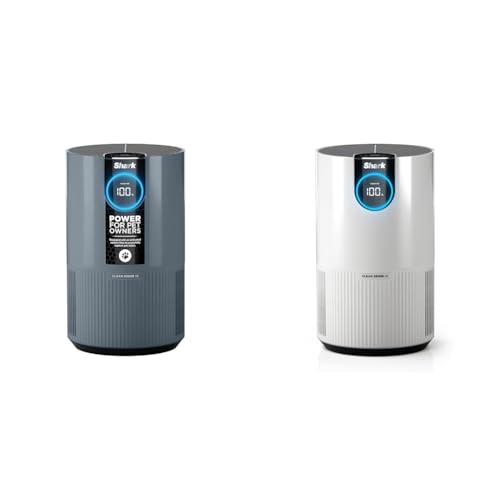 Shark HP102PETBL Clean Sense Air Purifier for Home, Allergies, Pet Hair, HEPA Filter, 500 Sq Ft Small Room, Bedroom, Captures 99.98% of Particles, Pet Dander, Fur, Allergens & Odor, Portable, Midnight