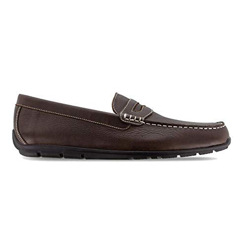 FootJoy Men's Club Casuals Penny Loafer Golf Shoe, Black, 10.5 Wide