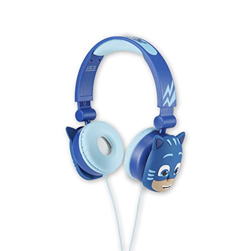 PJ Masks Over-Ear Headphones for Kids - Adjustable Headband, Stereo Sound, Tangle-Free Cable, Volume Control, and 3.5mm Jack - Perfect for School, Home, and Travel