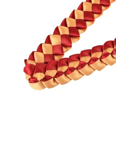 TFTAFAN Graduation Leis Ribbon Lei Necklace 2024 Braided Necklace Gift Party Accessories for Women and Men (6, Purple and Gray)