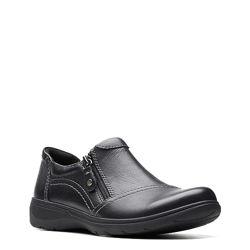 Clarks Women's Carleigh Ray Oxford, Black Leather, 8