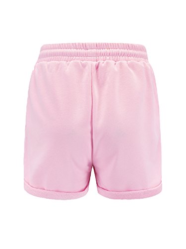 Famulily Women's Summer Beach Shorts Casual Comfy Pajama Shorts with Drawstring(Pink,S)