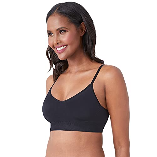 Wacoal Women's B-Smooth Skinny Strap Bralette, Black, Small