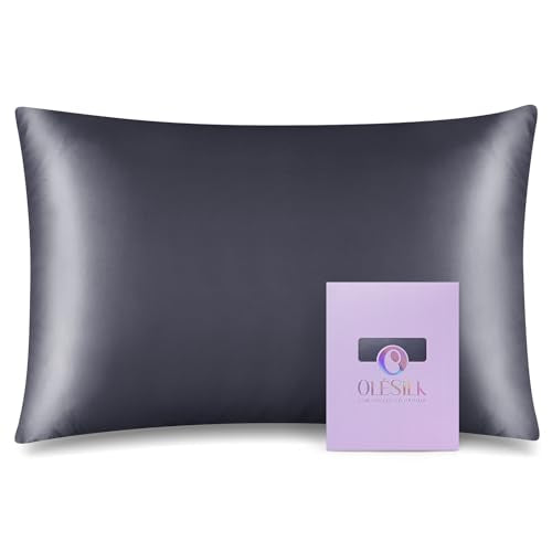 OLESILK 100% Mulberry Silk Toddler Pillowcase for Hair and Skin, Both Sides 19 Momme Pure Natural Silk Travel Pillow Cases with Hidden Zipper, 13"x 18", White