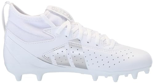 adidas Adizero Impact.2 Spark Football Sneaker, White/Silver Metallic/White, 6 US Unisex Big Kid