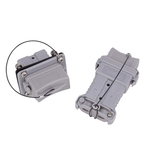 ANKG 50Amp 10Awg Battery Quick Connect Electric Forklift Cable with O Ring Terminal,2Pcs 32cm/1ft with Quick Connector for Carts, Sightseeing Car, Batteries, Motors,Tractors(Grey)