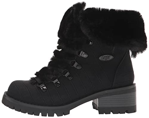Lugz Women's Adore Fur Classic Chukka Fashion Boot, Black, 11, M
