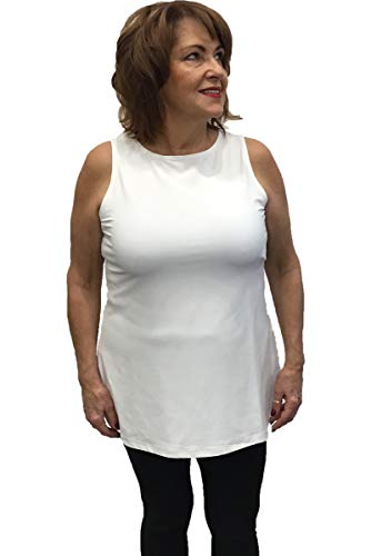 Sympli Women's Sleeveless Nu Ideal Tunic, High Neck, Navy,2