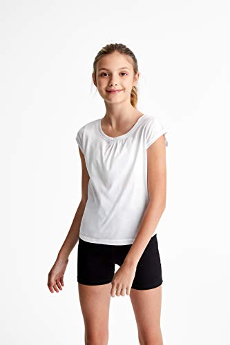 French Toast Girls' Stretch Kick Short, Heather Gray, L (10/12)