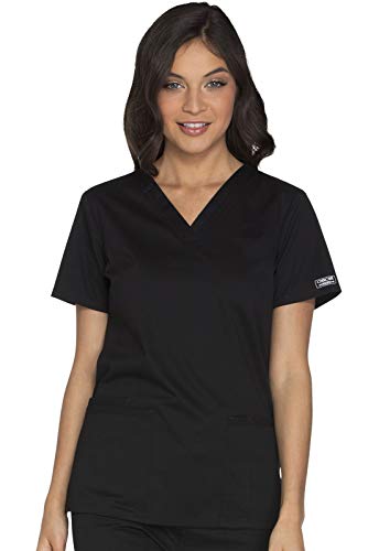 Scrubs for Women Workwear Core Stretch V-Neck Top, Soft Brushed Twill WW630, XS, Khaki