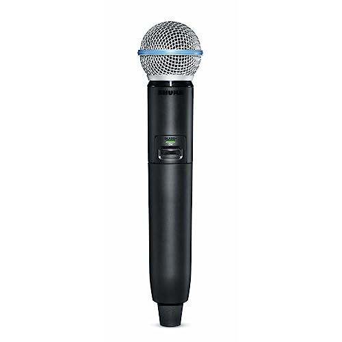 Shure GLXD2+/B58 Handheld Transmitter with BETA 58A Vocal Mic Capsule - for use with GLX-D+ Dual Band Digital Wireless Microphone Systems, Receiver Sold Separately (GLXD2+/B58=-Z3)