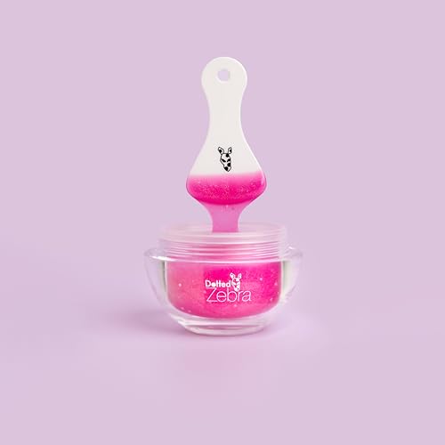 Dotted Zebra Peel Off Sparkle Mask Pink Frenzy, 1.6 oz - With Hyaluronic Acid and Collagen - Hydrating Face Mask - Vegan - For All Skin Types