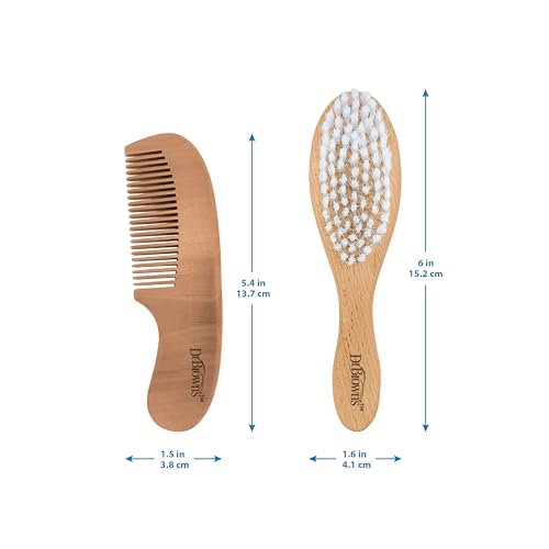 Dr. Brown's Soft and Safe Baby Brush + Comb