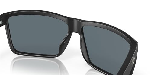 Costa Del Mar Mens Rinconcito Rectangular Sunglasses, Tiger Shark/Blue Mirrored Polarized-580g, 60 mm
