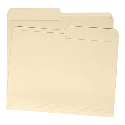 Amazon Basics File Folders, 1/2 Tab, 36-Pack, Letter (8.5" x 11"), Manila