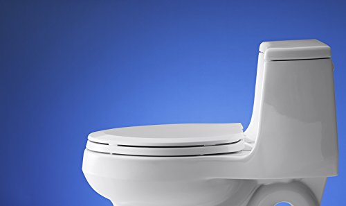 KOHLER K-4652-W2 Lustra Elongated Open-Front Toilet Seat, Earthen White