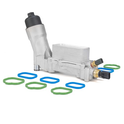 WEILEITE 68310865AB 3.6 Engine Oil Cooler Filter Housing Adapter Compatible With Dodge Journey Charger Challenger Caravan Ram ProMaster Jeep Wrangler Grand Cherokee Chrysler 200 300 2017 2018